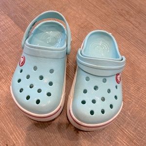 Ice blue Crocband clog